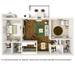 2x2 946 SF 807 floor plan